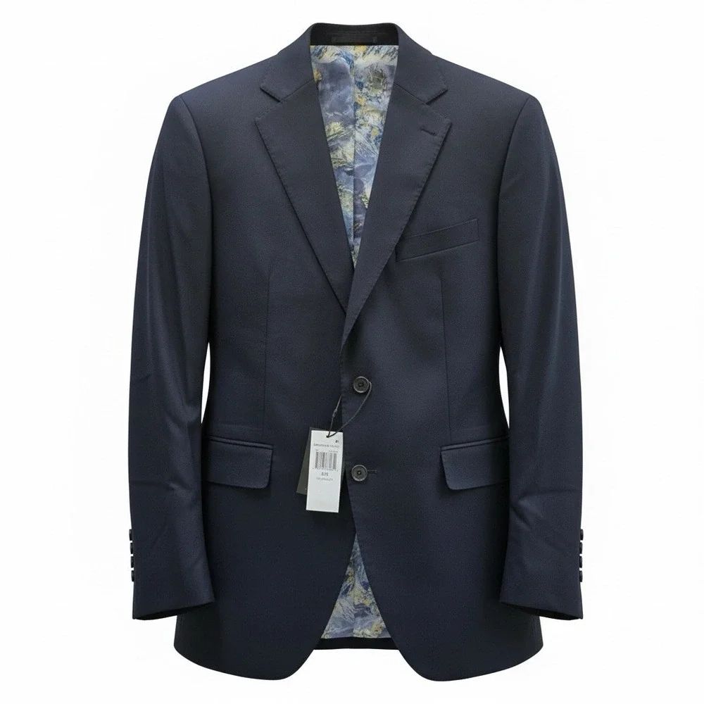 Alton Lane Mens 36R Navy Blue Tailored Fit Suit Jacket Blazer Two Button NWT